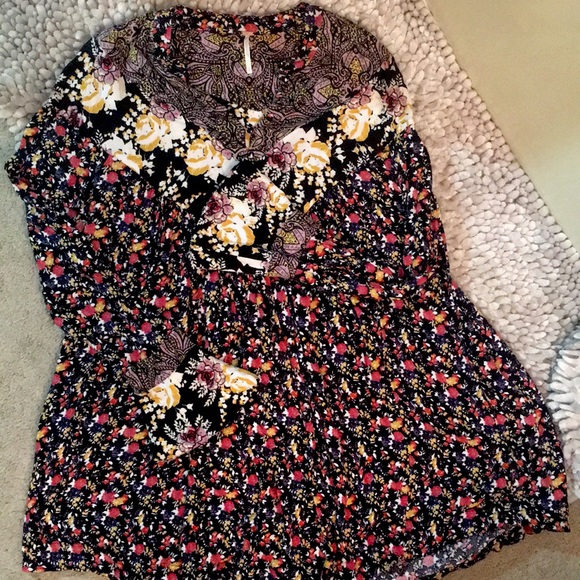 Free People Tunic Long Sleeve Top Size L - Picture 3 of 6